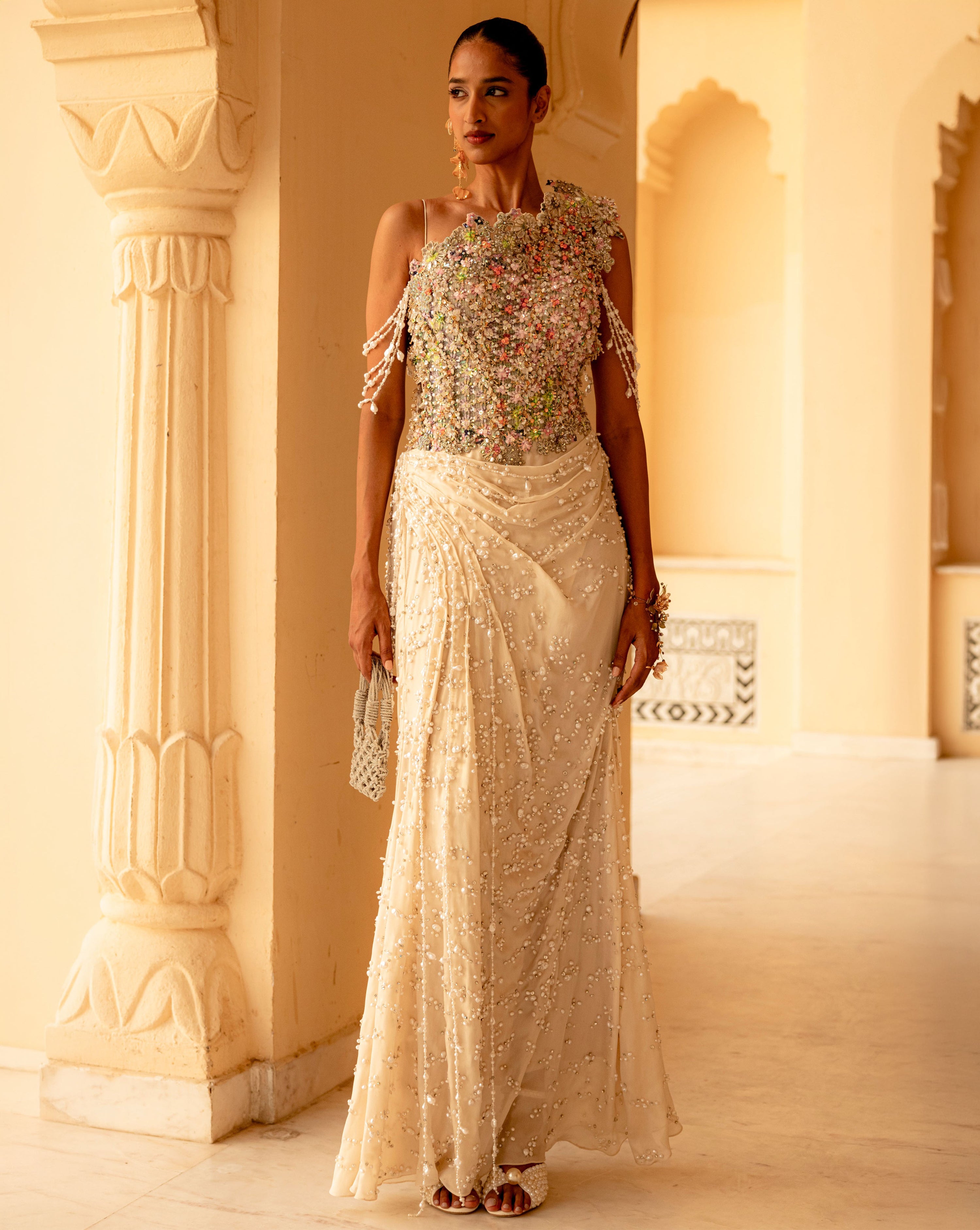 Meliea Draped Saree Gown