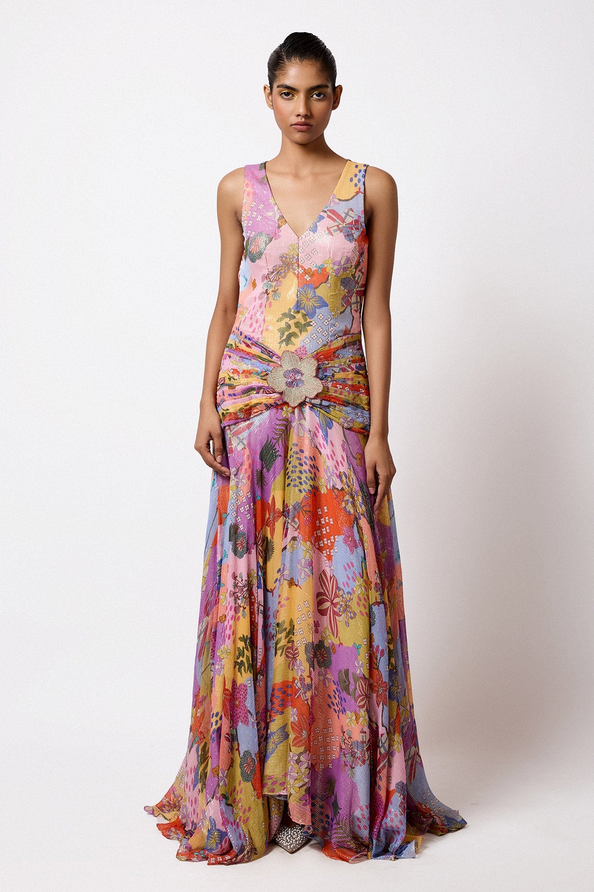 Chromara - Multicolour Lurex Gown