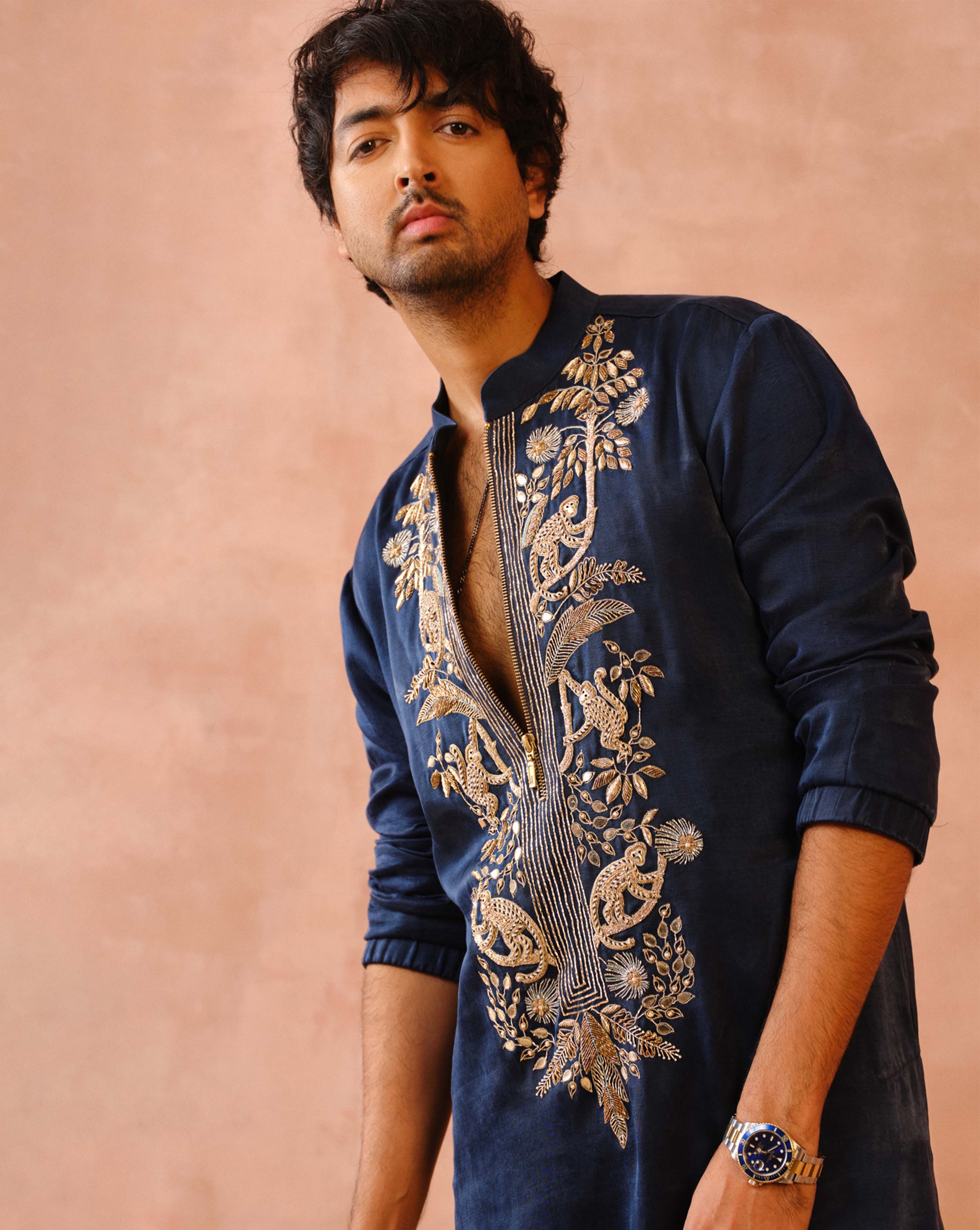 Navy Kurta Set