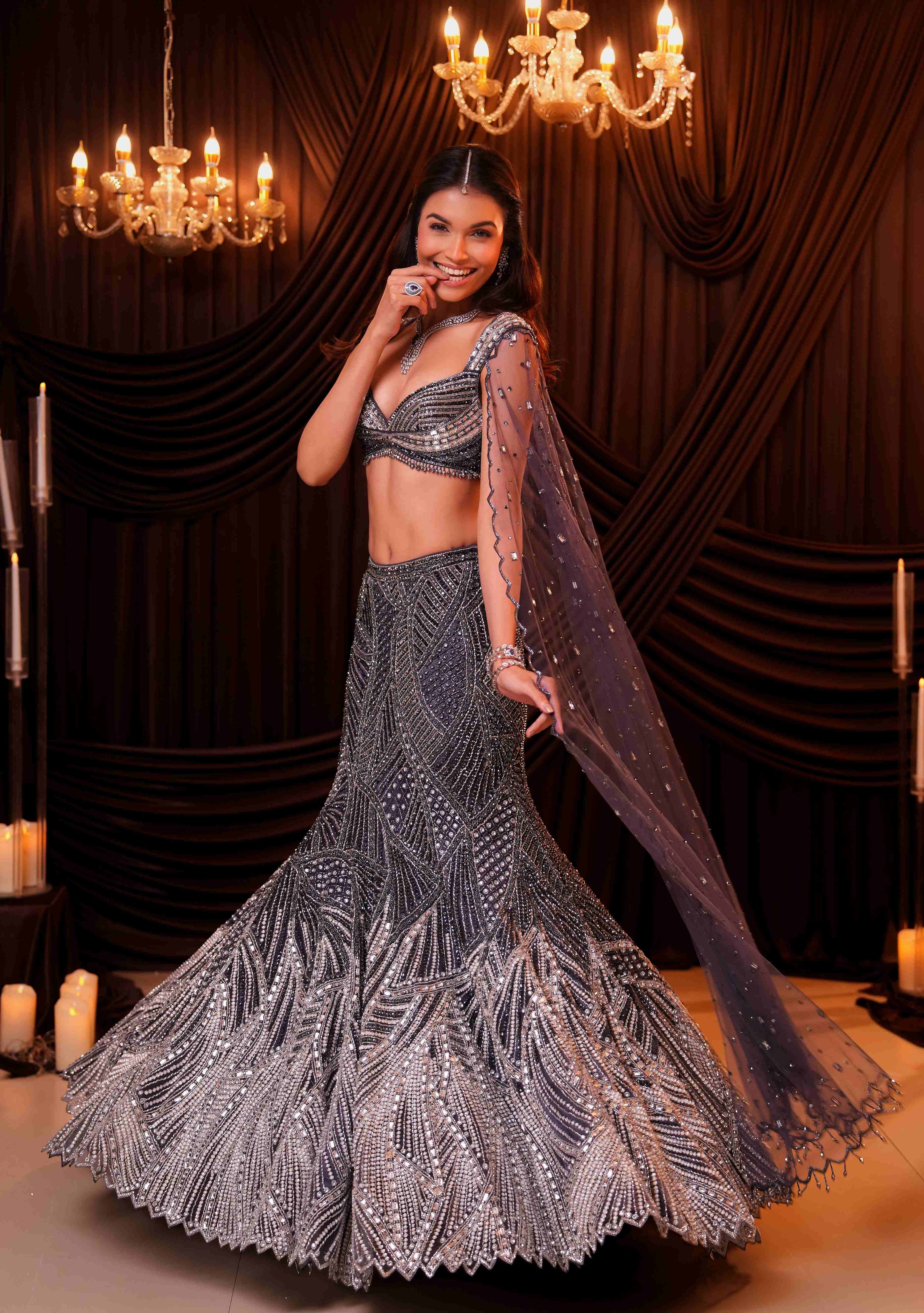 Nyra Ombre Fishcut Lehenga