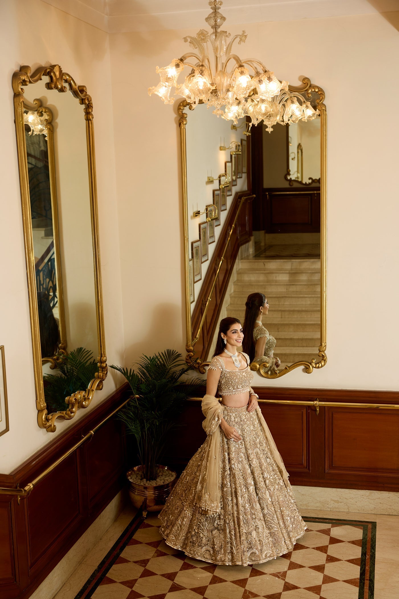 Light Gold Carmela Lehenga Set