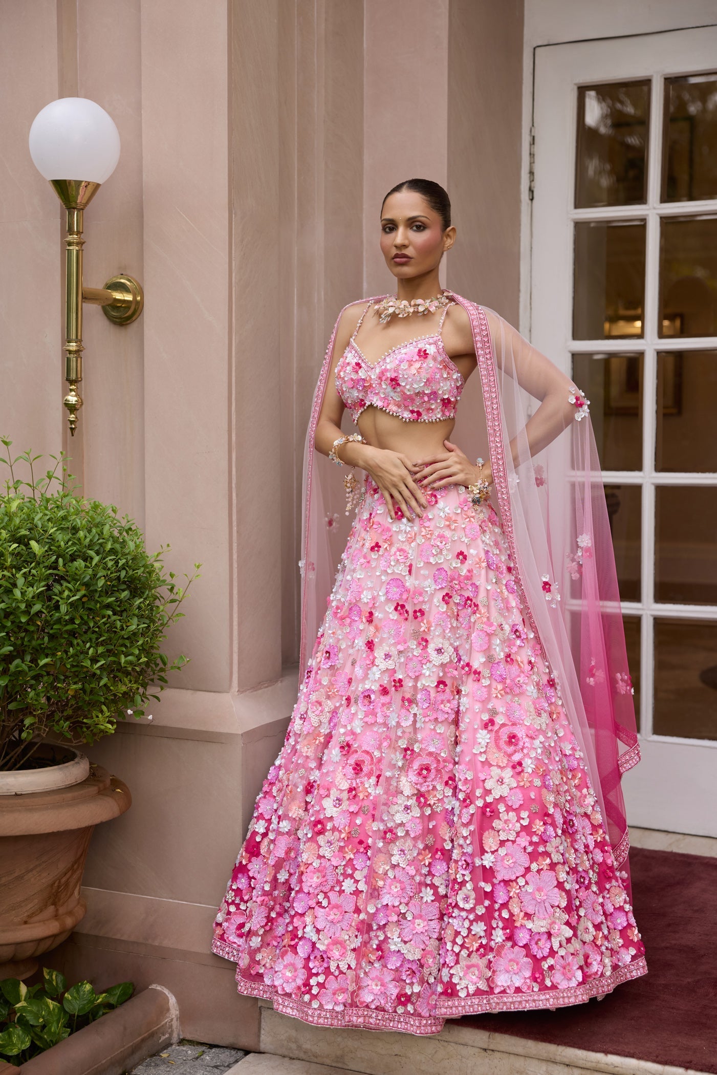 Pink Ombre Rosita Lehenga Set