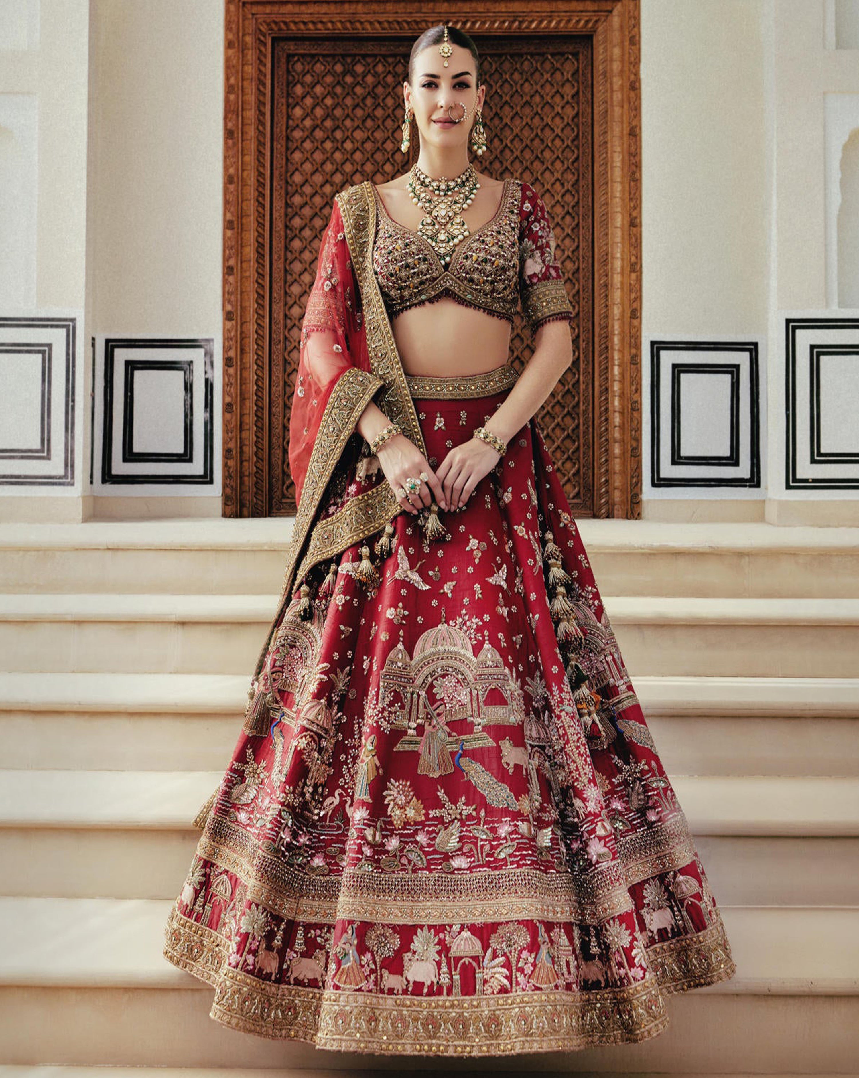 Pichwai Mahal Lehenga set