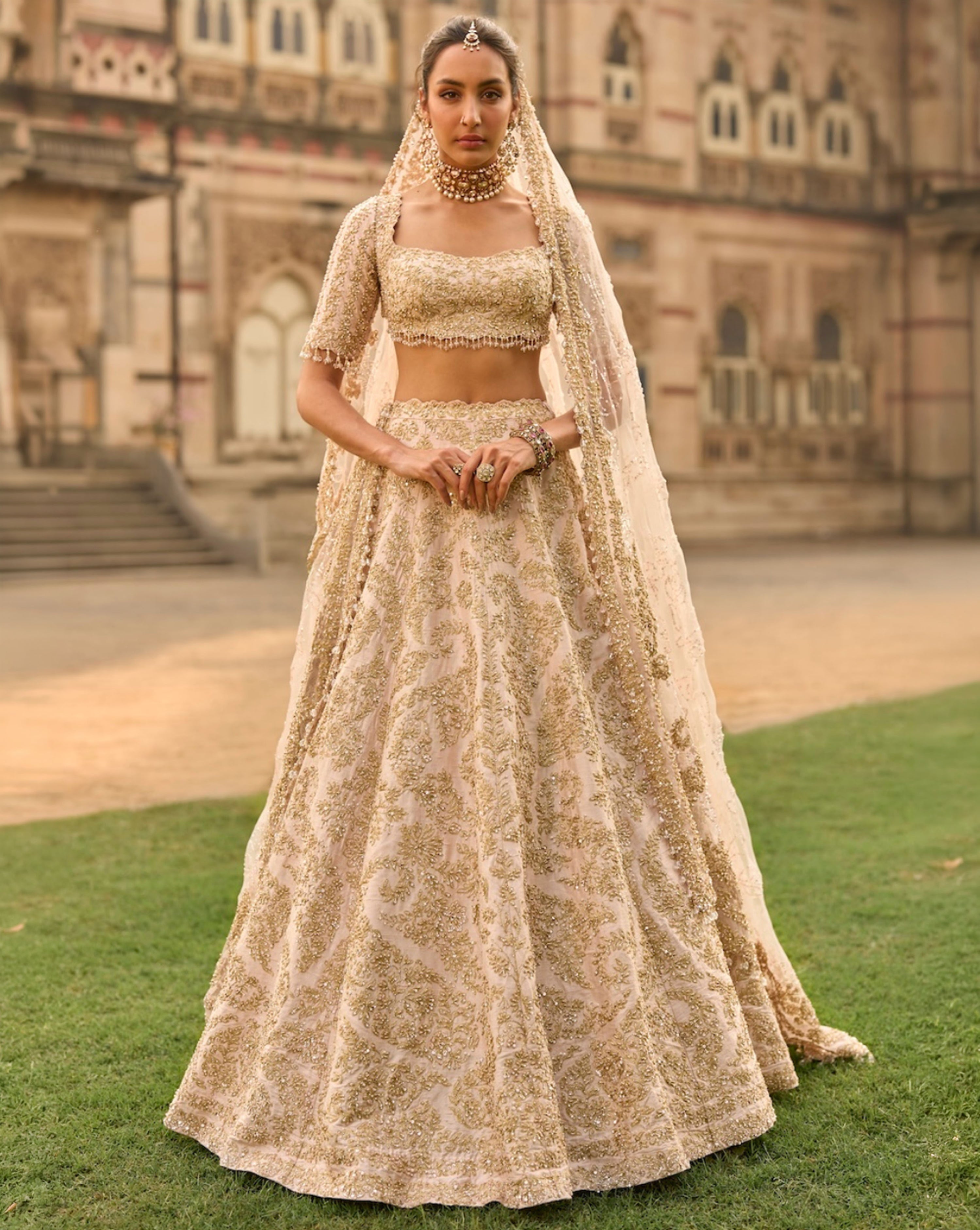 Powder Peach Lehenga Set