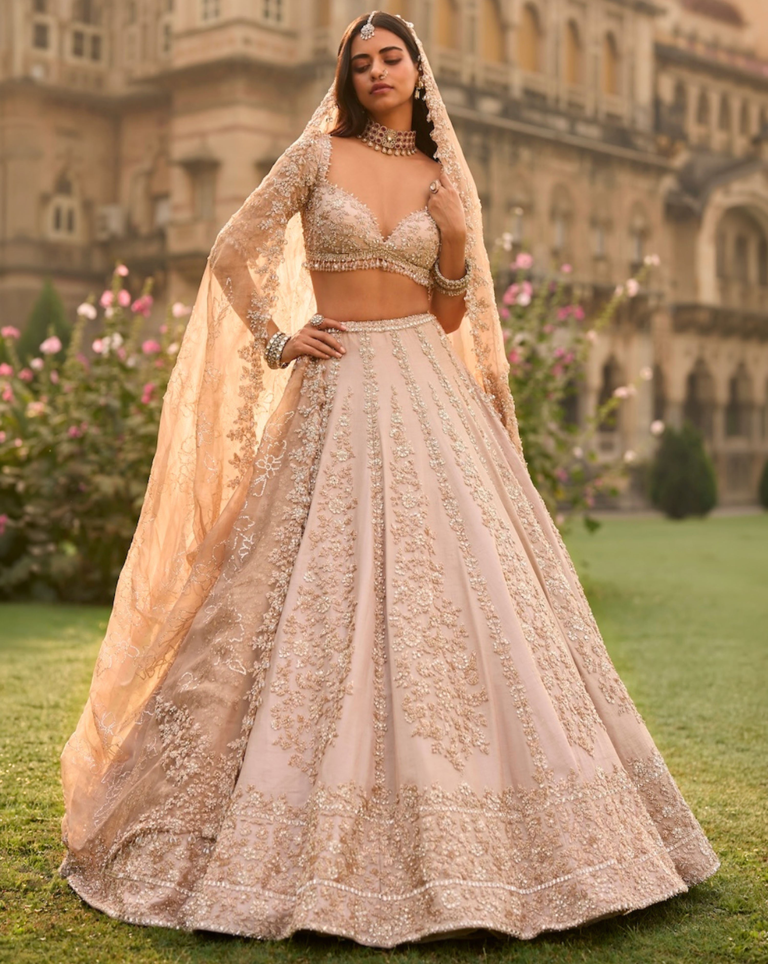 Rose Gold Lehenga Set
