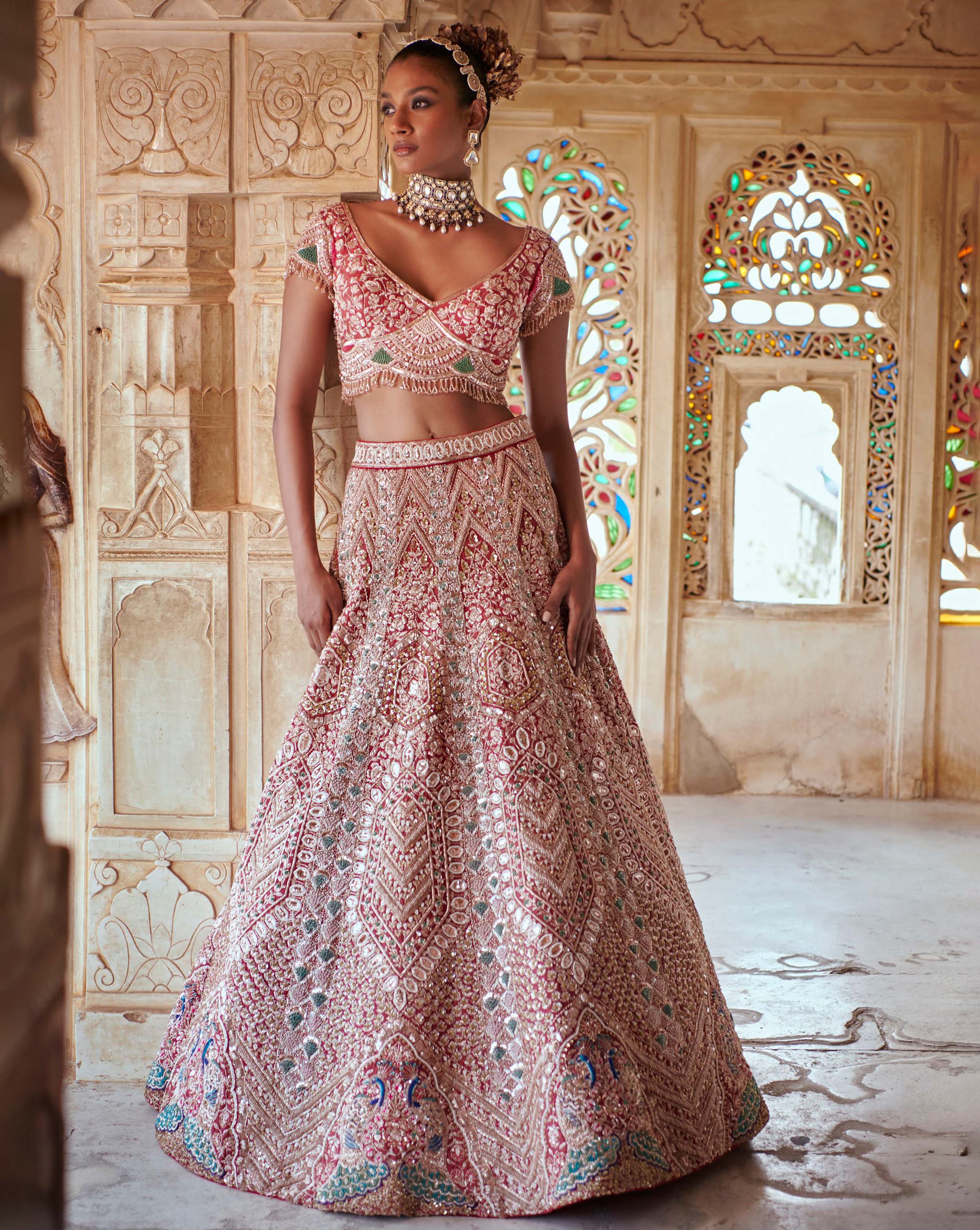 Onion Pink Lehenga