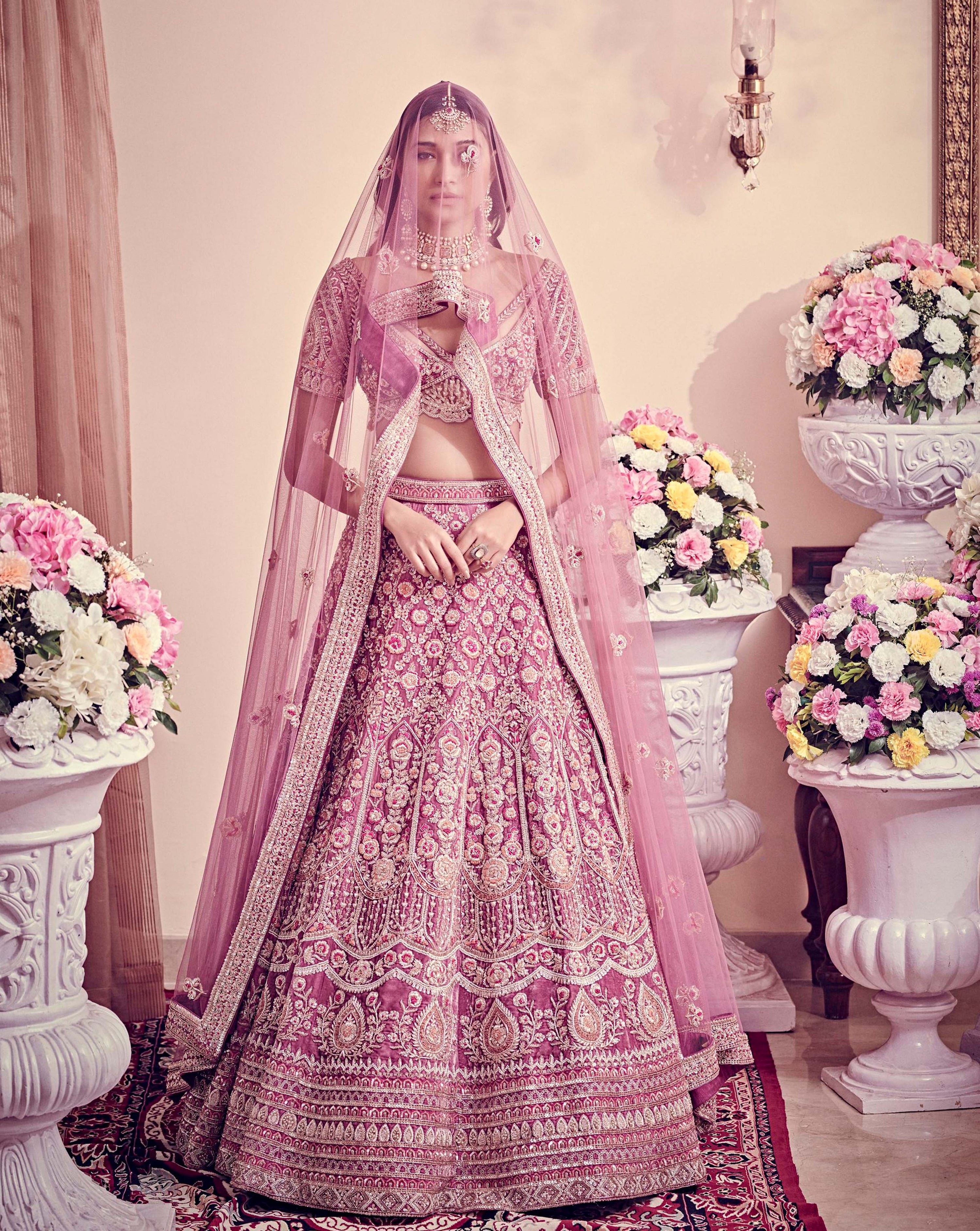 Dull Magenta Lehenga